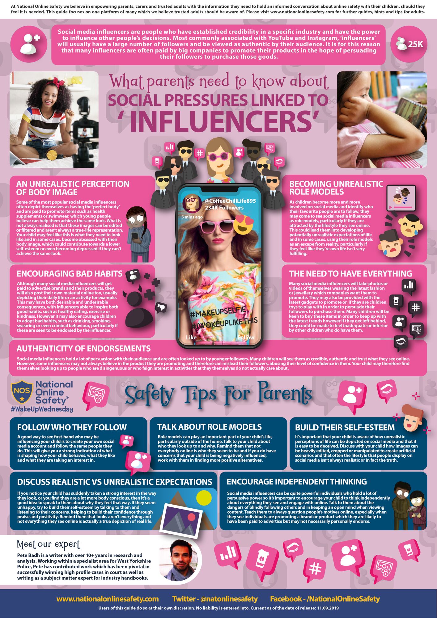 Social pressures linked to social media influencers